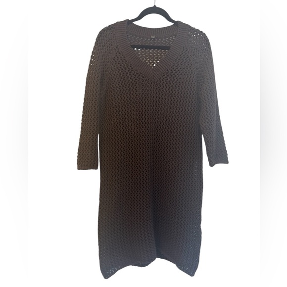 J.Lo Brown Knit Sweater Dress - Picture 1 of 8